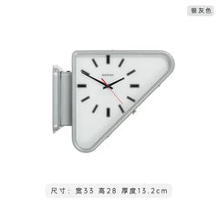 Metal Triangle Wall Clock with Double Sides Industrial Pendulum for Cafe Bar Retro Hanging Clock Silent Non-Ticking Decor Clocks