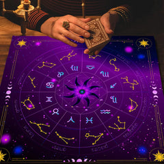 Tarot Tablecloth Mandala Flower Of Life Altar Cloth For Divination Meditation Circle Galaxy Tarot Mat Spiritual Oracle Card Pad