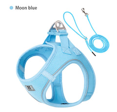 Dog Harness Leash Set for Small Medium Dog Adjustable Reflective Puppy Cat Harness pet Vest Chihuahua Dachshund Outdoor Walking Pet Shop