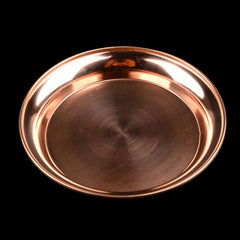 7pcs Pure Copper Tribute Plate Brass Auspicious Luster Tibetan Plate Collection Buddhist Fruit Saucer Home's Gift Decorative