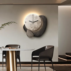 Restaurant clock wall decoration painting creative 3D high-end feeling living room clock table wall clock Home Decor