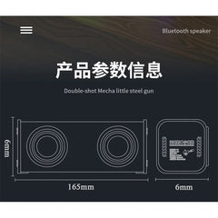 V8 Transparent Mecha Speakers Bluetooth 5.0 Wireless Double Bass Diaphragm Subwoofer Music TWS RGB Light Mini Party Loudspeaker
