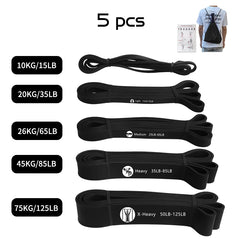 Workout Pilates Latex Resistance Band Sport Fitness Exercise Elastic Band Heavy Duty Strength Pull Up Crossfit Gym Equipments