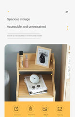 Modern Wooden Mini Nightstand with Drawer Storage