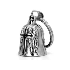 Vintage Christian Jesus Cross Bell Pendant Motorcycle Bell Necklace Punk Biker Religious Exorcist Lucky Jewelry for Men's