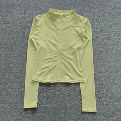 Women Sport Jacket Long Sleeve Shirt Workout Coat