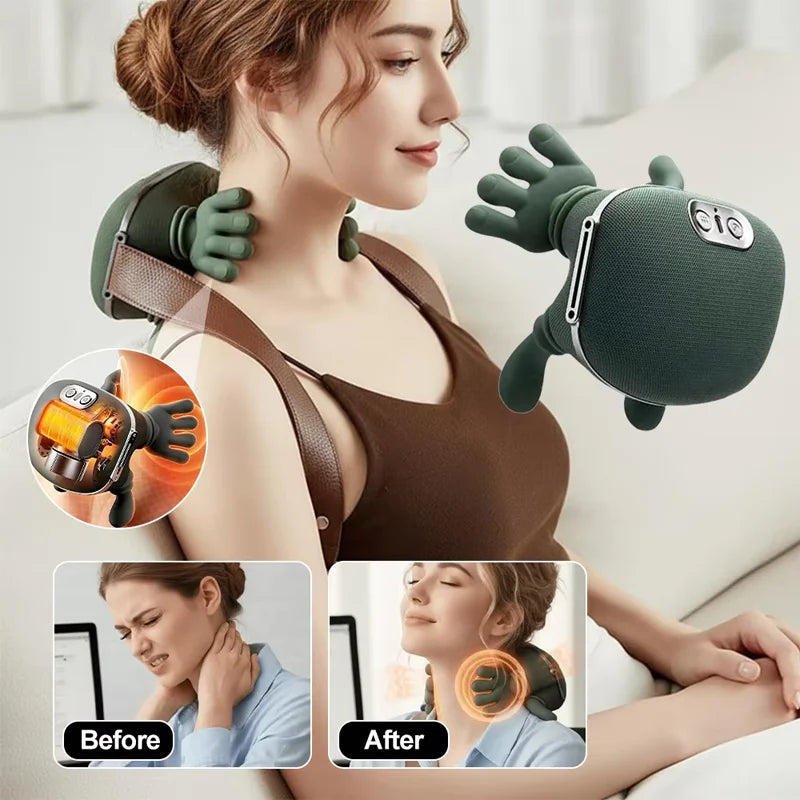 2026 4D Electric Biomimetic Neck Massager – Portable Muscle Relaxer