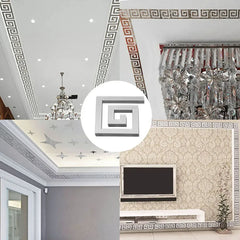 3D 5/10CM Square Self Adhesive Waist Line Mirror Wall Art Stickers for Living Room Ceiling Edge Strip Corner Line Wall Decor