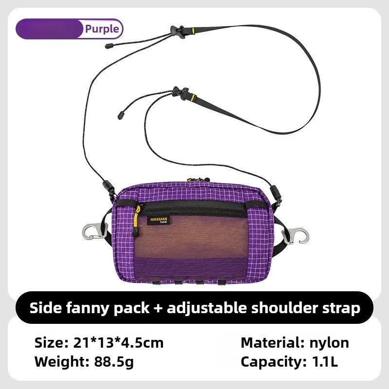 Dyneema Tactical UHMWPE Fanny Pack Waterproof UltraLight 1.1L Multi Pocket for Cycling Running Hiking Camping Outdoor Sports