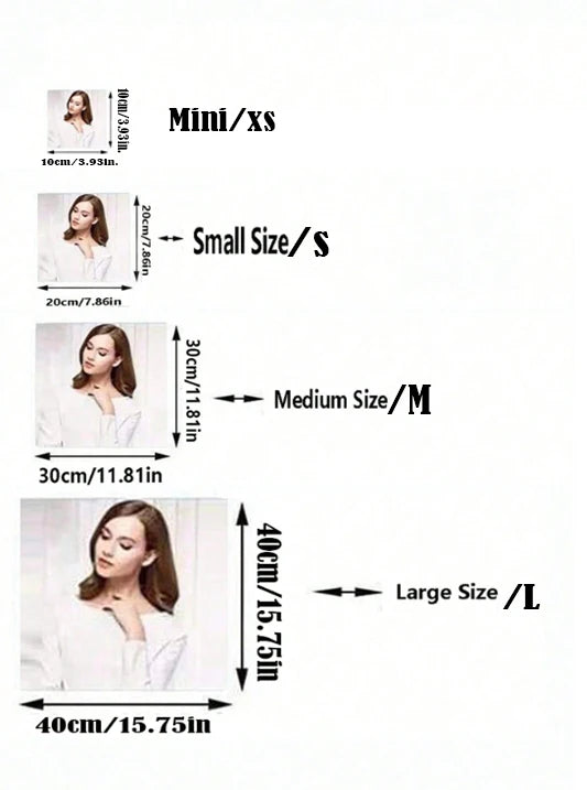 6 acrylic mirror stickers, bedroom home full-length mirrors, self-adhesive soft mirrors, durable and not easy to break