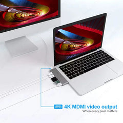 USB 3.1 Type-C Hub to HDMI Adapter 4K Thunderbolt 3 USB C Hub 3.0 TF SD Reader Slot PD For MacBook Air Pro M3 M2 M1 Chip