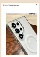 For Magsafe Magnetic Charge Case For Samsung Galaxy S26 S25 S24 S23 Ultra Plus FE Edge A16 A15 A35 A55 Clear Acrylic Slim Cover