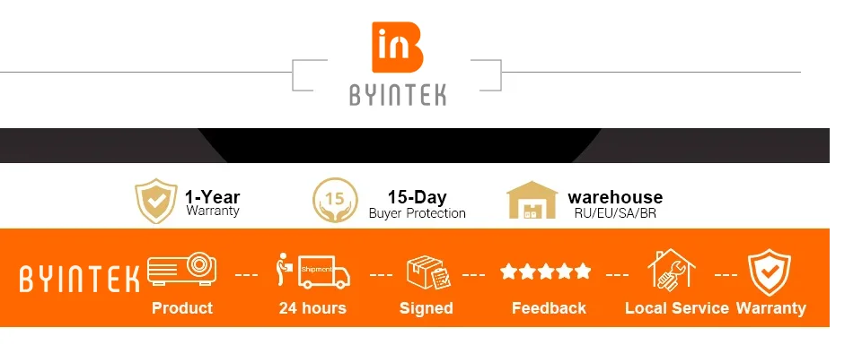 BYINTEK BOOK 1 P70X Portable Built-in Battery 4K Support 3D Wifi for Outdoor Movie Night Home Theater Projectors