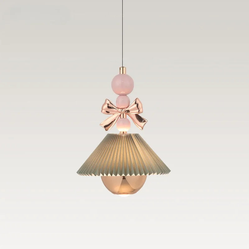 French Retro Floral Pendant Light Luxury Nordic Design Walnut Wood Gril Bedroom Hanging Light for Hallway Bedroom Home Decor
