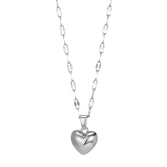 316L Stainless Steel Multilayer Heart Necklace Girls Goth Gold Color Clavicle Chain Charm Choker Jewelry Birthday Gift