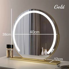 Vanity Makeup Mirror with Lights Detachable 15x Magnification 3 Color Lighting Modes Touch Screen Control 360°Rotation