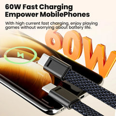 60W USB C To Type C Short Keychain Cable For Samsung Xiaomi 16.5cm 27W Type C To Lightning Charging Cable For iPhone Power Bank