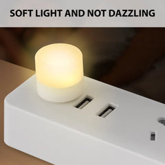1/10Pcs Mini USB Night Light Warm White Eye Protection Book Reading Light USB Plug Computer Mobile Power Charging LED Night Lamp Home Decor