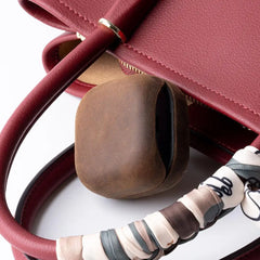 Premium Leather Case for Samsung Galaxy Buds4 Pro Anti-Scratch Shockproof Slim Protective Cover Brown & Yellow & Black