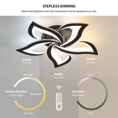 Modern LED Ceiling Light,40W 4700LM Creative Petals Design Dimmable Ceiling Lamp 3000K-6500K with Remote Control  For Bedroom