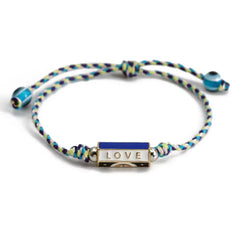 Lucky Eye Adjustable Colorful Braided Rope Bracelet Turkish Evil Eye Bead Copper Zircon Charm Bracelet for Women Men Jewelry