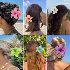 Bohemian Floral Hair Claw Clip – Hawaiian Beach Style
