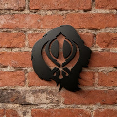 Khanda Sikh Symbol Acrylic Wall Decor - Self Adhesive Sword Sign for Door Number Plate, Religious Holiday Gift