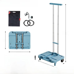 Portable Folding Hand-Pulled Shopping Cart  Vegetable Buying Goods Delivery Truck Home Use Cargo Trailer Luggage Pull Bar...