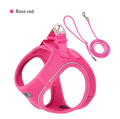 Dog Harness Leash Set for Small Medium Dog Adjustable Reflective Puppy Cat Harness pet Vest Chihuahua Dachshund Outdoor Walking Pet Shop