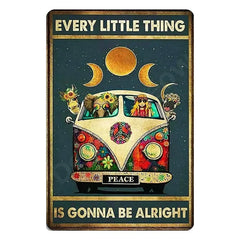 Be Kind to Your Mind Retro Tin Signs Inspirational Quotes Wall Art Sign Muse Vintage Home Room Garden Decor Hippie Girl Poster