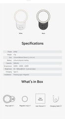 Fotorgear Mini Selfie Ring Light Magnetic Phone Fill Light for iPhone Xiaomi 14 Ultra for Live Photography Selfies