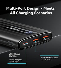 KUULAA Power Bank 10000mAh 22.5W PD Fast Charging Portable Charger External Battery For iPhone 17 16 15 Samsung Huawei Powerbank