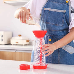Rotating Flour Sieve Cup Hand-Held Semi-Automatic Flour Mixer Household Baking Tools Plastic Flour Sieve Kitchen Tools, Cooking Utensils