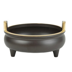 XX9B Elegant Brass Incenses Burners with Tripod Base Censers for Religious Ceremonies Home Worship Setting for Prayer