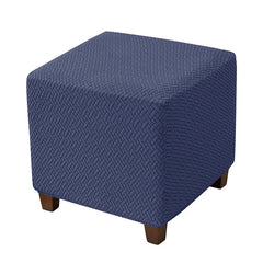 1PC Stretch Ottoman Slipcover Stool Cover T-shape Jacquard Elastic Square Sofa Footrest Covers for Living Room Office Home Decor