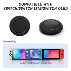 Joycon Joystick Replacement Cap for Switch/Switch Lite/Switch OLED Premium Thumb Grip Non-Slip Silicone Protective Cover - Black