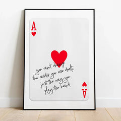 1pcs Ace Card Positive Sayings Print Fashion Canvas Wall Art Canvas Print Aesthetic Decor Vintage Bedroom Cute Poster  wall art