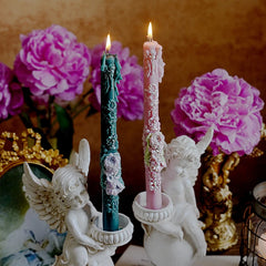 Embossed Long Candles for Candlesticks Taper Scented Wedding Candles Ceremony Home Decorations Item