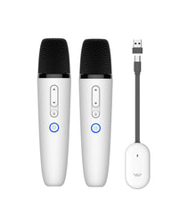T1-테슬라 Car Karaoke Microphone, 테슬라 Rechargeable Caraoke Mic with USB-A & USB-C Receiver, Plug to Use，No Need Pair