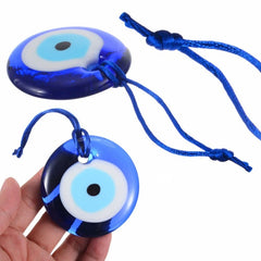 Lucky Turkish Greek Evil Blue Eye Charm Pendant Blue Lamp Work Glass Car Home Amulet Pendant Eye Jewelry Accessories