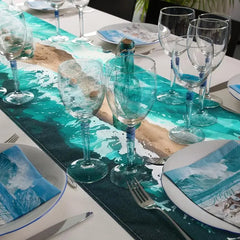 VIKAMA Passover Linen Table Runner Jewish Festival Table Flag Home Dining Party Decoration