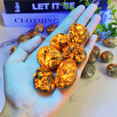 1PC/3PCS/5PCS 10-50mm Natural Yooperlite Tumbled Stones Crystal Minerals-UV Fluorescent,Glitter,Healing Crystal,Gift