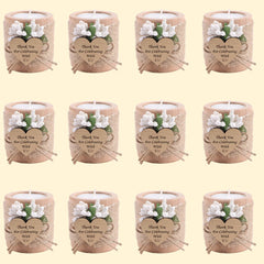 6/12/24PCS Guest Gift Candle for Wedding Wooden Tealight Candle Holders Bridal Shower Thank You Gifts for Baby Shower Home Decor