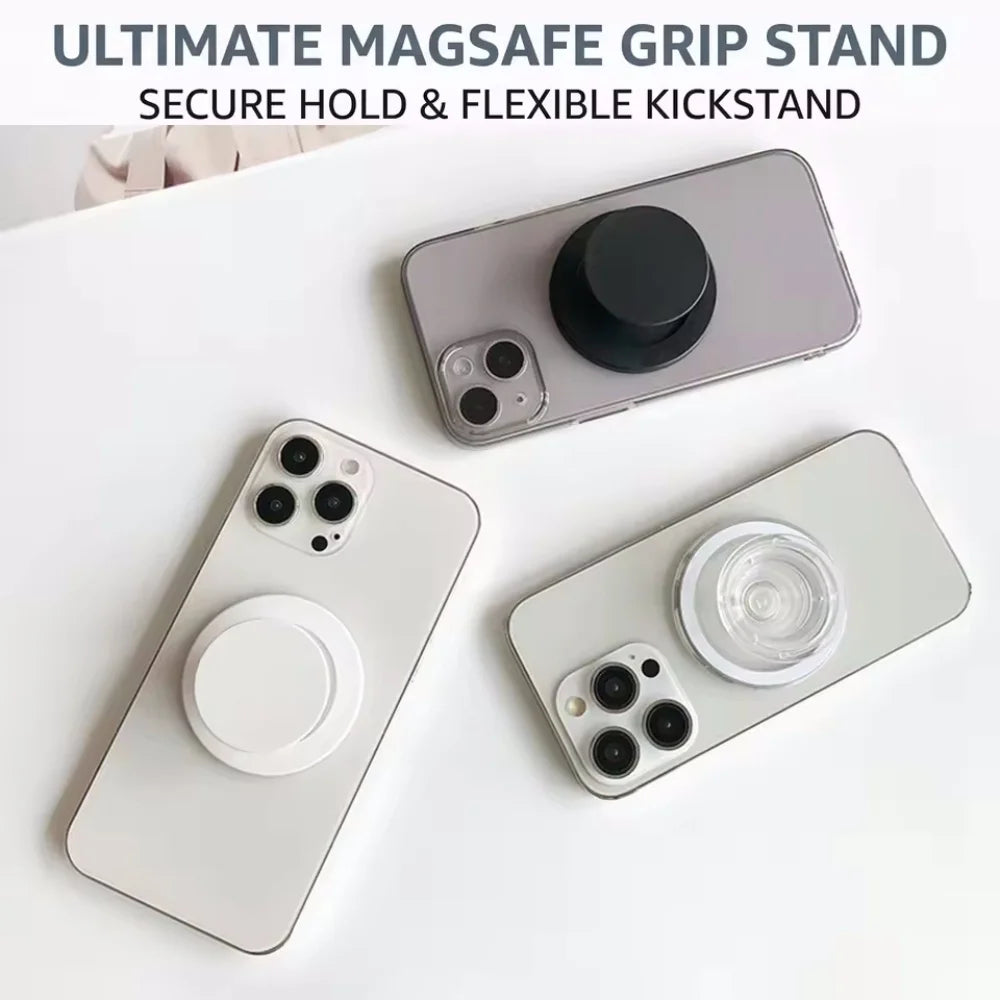 Magnetic Folding Mobile Phone Grip Holder Socket Pocket Support for Magsafe IPhone Mac Samsung Safe Ring Finger Expanding Stand