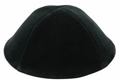 BLACK VELVET JEWISH KIPPAH YARMULKE KIPPOT RIMLESS OR WITH NO RIM