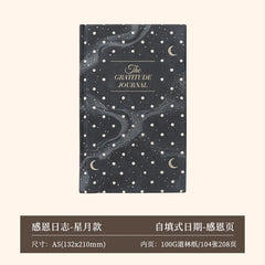 2026 New A5 Gratitude Journal Hardcover Gold Foil Notebook Daily Mindfulness Diary Positive Affirmation Planner