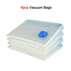 4PCS Reusable Vacuum Storage Bags – Space Saving Organizer