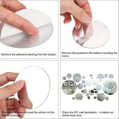 Acrylic Mirror Wall Sticker Round Decorative Mirror