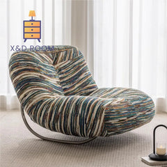 XD Caterpillar Corner Sofa Togo Balcony Casual Single Chair Living Room Internet Famous Wrought Iron Retro Rocking Chair Lazy Sofa Living Room Furniture