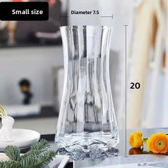 Creative Simple Original Color Glass Flower Vase Transparent Water Fre Flowers Lilies Nordic ular Living Room Home Decor
